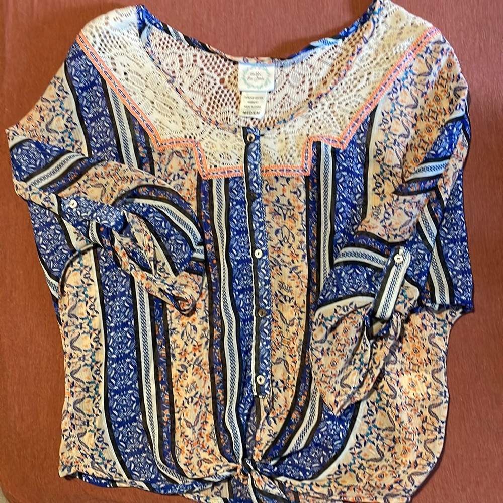 Tie front blouse